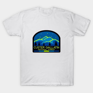 Custer Gallatin National Forest Montana Camping Canoe T-Shirt